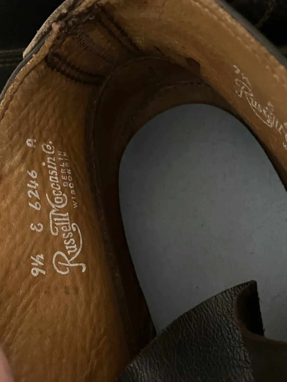Lot Of (2) WC Russell Moccasin Co boots 9.5 D Berlin Wisconsin USA W C